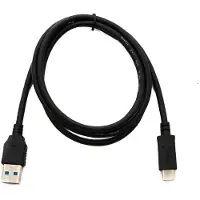 System-S USB 3.1 Kabel 100 cm Typ C Stecker zu 3.0 A Stecker 5 Gbit/s 100W in Schwarz