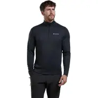Montane Dart Half Zip Langarm-t-shirt Schwarz M Mann Schwarz M