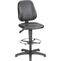 BIMOS Arbeitsdrehstuhl Unitec mit Gleitern und Fußring Kunstleder Sitz-Höhe 580-850mm - 9651- 551