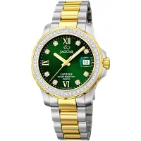 Jaguar Damen Uhr J893/3 Edelstahl vergoldet mit Schmucksteine