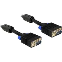 DeLOCK 2m VGA Cable, 2 m, VGA (D-Sub), VGA (D-Sub), Schwarz, Stecker/Stecker