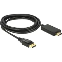 DeLOCK 85318, 3 m, DisplayPort, HDMI, Männlich, Männlich, Gerade