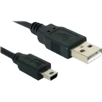 DeLOCK 82311, 3 m, USB A, Mini-USB B, USB 2.0, Männlich/Männlich, Schwarz