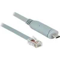 DeLOCK 89917, Grau, 0,5 m, USB 2.0 Type-C, RJ45, Männlich, Männlich