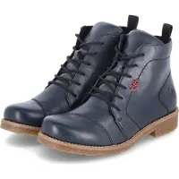 Rieker Schnürstiefeletten Damen Kunstleder Blau Größe: 42