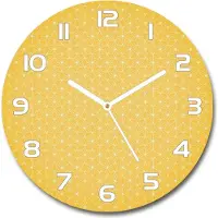 Tulup Wanduhr aus Glas 30fi Glasbild Glasuhr Gehärtetes Glas - weisse-zeiger - stars