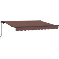 Syfax Einziehbare Markise Braun 250 x 200 cm Stoff