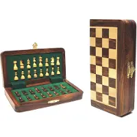 HOT Games Schachspiel magnetisch Reise-Holzspiel 19x9cm