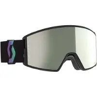 SCOTT Goggle React AMP Pro black/aurora green + amp pro white chrome (7640)