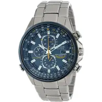 Citizen Funkchronograph "Promaster Blue Angels", silber (silberfarben, blau), Armbanduhren, Herren, silberfarben-blau, Funkchronograph, Armbanduhr, Herrenuhr, Solar, Stoppfunktion, Edelstahlarmband