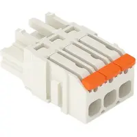 Wago 2721-1103/326-000 1-Leiter-Federleiste,Hebel,Push-in CAGE CLAMP,lichtgrau 27211103326000 - 100 Stück