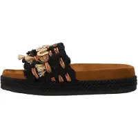 Mou für Damen. MU.SW451008K Schwarze Monoband-Sandalen (36), 1 bis 3 cm, Keine, Lässig