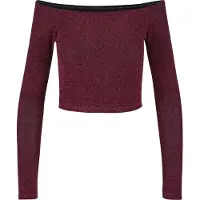 Urban Classics Off Shoulder Glitter Langarm-oberteil