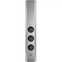 Thebo Energie-Ecksäule ST 3081/3 USB A+C in EDELSTAHL mit 3 Steckplätzen und USB A+C Ladestation / Mehrfachsteckdose / Ecksteckdose