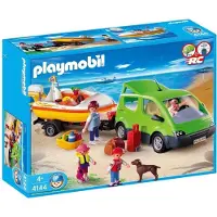 Playmobil Coche Familiar con Lancha, Kunststoff, Multi