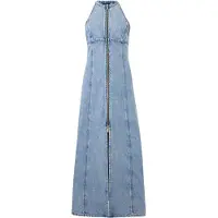 Armani Exchange für Damen. XW002261AF21338MB001 Denim-Kleid blau (S), Lässig, Baumwolle, Ärmellos / Hosenträger