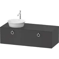Duravit White Tulip, Waschtischunterbau wandhängend, Breite 1300 x Tiefe 550mm, mit 1x Auszug, mit