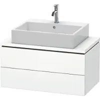 Duravit L-Cube Waschtischunterbau für Konsole, Compact, wandhängend, 2 Schubkästen, 820x400x477mm, LC580701818, Farbe: Weiß Matt Dekor