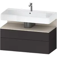 Duravit Qatego Waschtischunterbau, 1 Auszug und 1 Schublade, 990x470x590mm, Nische Taupe Supermatt