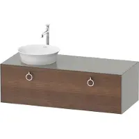 Duravit White Tulip, Waschtischunterbau wandhängend, Breite 1300 x Tiefe 550mm, mit 1x Auszug, mit