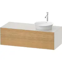 Duravit White Tulip, Waschtischunterbau wandhängend, Breite 1300 x Tiefe 550mm, mit 1x Auszug, mit
