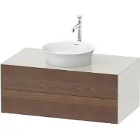 Duravit White Tulip, Waschtischunterbau wandhängend, Breite 1000 x Tiefe 550mm, mit 2 Schubkästen, mit Tip-on Technik, WT498607739, Farbe: Korpus: Nordic Weiß Seidenmatt, Front: Amerikanischer
