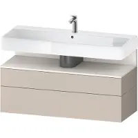 Duravit Qatego Waschtischunterbau, 1 Auszug und 1 Schublade, 1190x470x590mm, Nische Weiss Supermatt