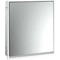 Emco loft Lichtspiegelschrank, 600mm, Unterputzmodell, aluminium/weiß, 979806103, Ausführung: 1 Tür (Türanschlag rechts)