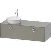 Duravit White Tulip, Waschtischunterbau wandhängend, Breite 1300 x Tiefe 550mm, mit 1x Auszug, mit