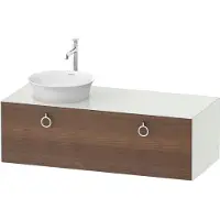 Duravit White Tulip, Waschtischunterbau wandhängend, Breite 1300 x Tiefe 550mm, mit 1x Auszug, mit