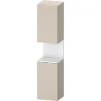 Duravit Collection One Hochschrank, Türanschlag links, 400x360x1760mm, Nische Weiß Matt, QA1346L18830000, Farbe: taupe supermatt