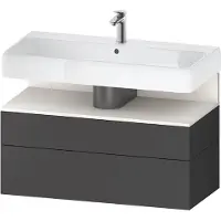 Duravit Qatego Waschtischunterbau, 1 Auszug und 1 Schublade, 990x470x590mm, Nische Weiss Supermatt