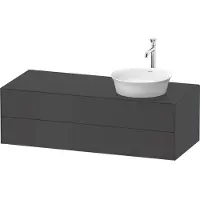 Duravit White Tulip, Waschtischunterbau wandhängend, Breite 1300 x Tiefe 550mm, mit 2 Schubkästen