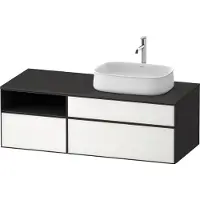 Duravit Zencha Konsolenwaschtischunterbau, 1300x550mm, 2 Auszüge, 1 Schubkasten, offenes Fach, Auss