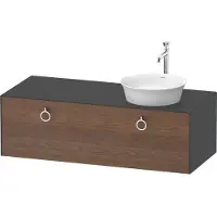 Duravit White Tulip, Waschtischunterbau wandhängend, Breite 1300 x Tiefe 550mm, mit 1x Auszug, mit