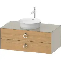 Duravit White Tulip, Waschtischunterbau wandhängend, Breite 1000 x Tiefe 550mm, mit 2 Schubkästen
