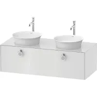 Duravit White Tulip, Waschtischunterbau wandhängend, Breite 1300 x Tiefe 550mm, mit 1x Auszug, mit