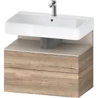 Duravit Qatego Waschtischunterbau, 1 Auszug und 1 Schublade, 790x470x590mm, Nische Taupe Matt, QA439
