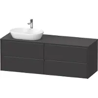 Duravit Waschtischunterschrank Ketho.2 160x55cm, B L, gra matt, 4 Schub., wandhängend