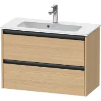 Duravit Waschtischunterschrank Ketho.2 Compact 81x39cm, Ei Nat, 2 Schub., wandhängend