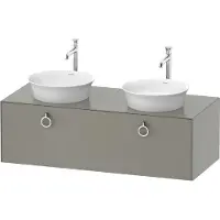 Duravit White Tulip, Waschtischunterbau wandhängend, Breite 1300 x Tiefe 550mm, mit 1x Auszug, mit