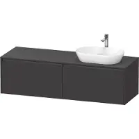 Duravit Waschtischunterschrank Ketho.2 160x55cm, B R, gra matt, 2 Ausz., wandhängend