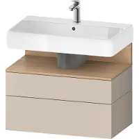 Duravit Qatego Waschtischunterbau, 1 Auszug und 1 Schublade, 790x470x590mm, Nische Eiche Natur, QA43