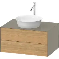 Duravit White Tulip, Waschtischunterbau wandhängend, Breite 800 x Tiefe 550mm, mit 2 Schubkästen