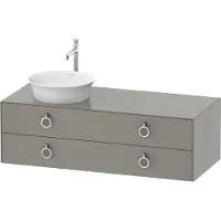 Duravit White Tulip, Waschtischunterbau wandhängend, Breite 1300 x Tiefe 550mm, mit 2 Schubkästen