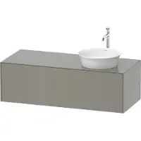 Duravit White Tulip, Waschtischunterbau wandhängend, Breite 1300 x Tiefe 550mm, mit 1x Auszug, mit