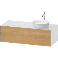 Duravit White Tulip, Waschtischunterbau wandhängend, Breite 1300 x Tiefe 550mm, mit 1x Auszug, mit