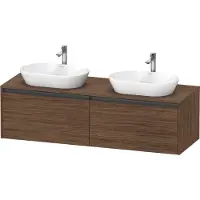 Duravit Waschtischunterschrank Ketho.2 160x55cm, B bs, N dkl., 2 Ausz., wandhängend