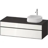 Duravit Zencha Konsolenwaschtischunterbau, 1300x550mm, 1 Auszug, 1 Schubkasten, Ausschnitt rechts, Z