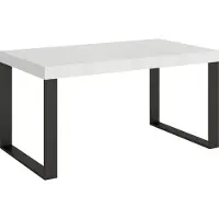 Itamoby Ausziehbarer Tisch 90x160/420 cm Tecno White Ash Anthrazit Gestell